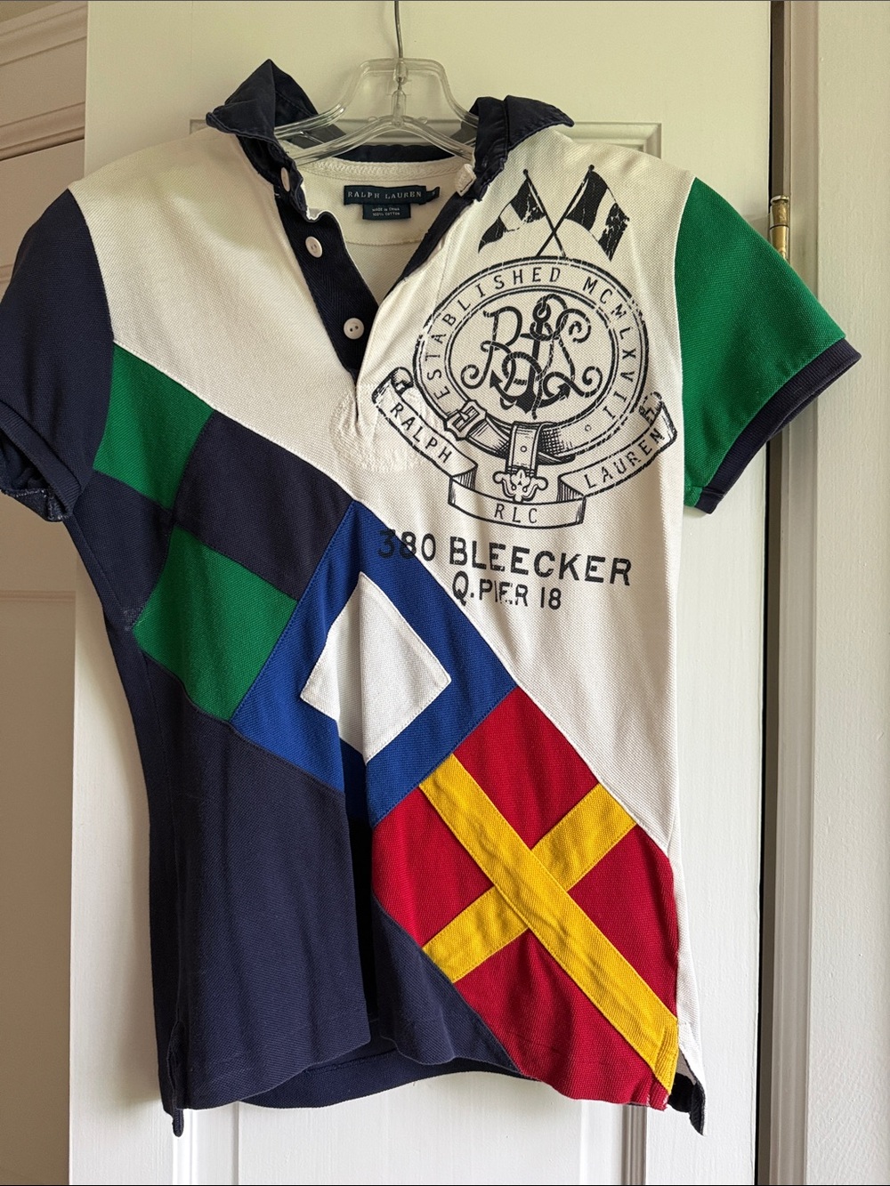 Vintage Ralph Lauren Colorblock Nautical Polo - Multicolor